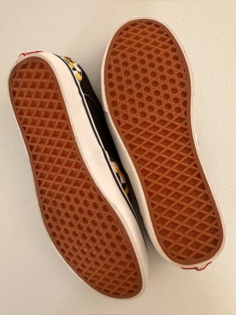 Vans Black & Yellow Sunflower Check Slip-On Sneakers - Picture 4 of 5